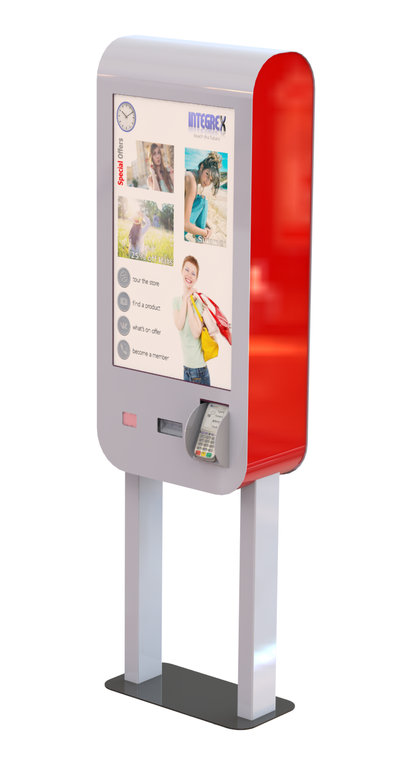 Robust Indoor Totem Dual Screen Self Checkout